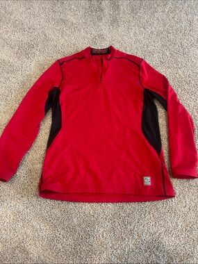 Nike Red and Black Pro Combat Dri-FIT Training Top